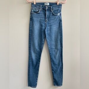 AGOLDE Mid Rise Cropped Skinny Jeans